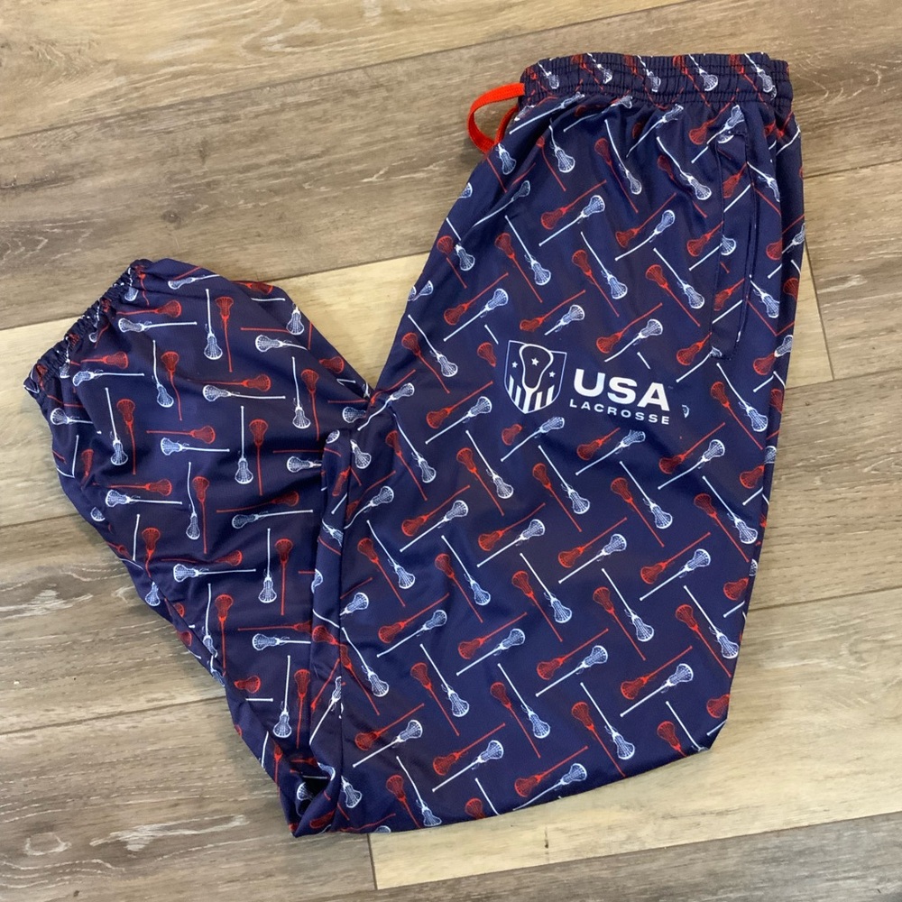 USA LaCrosse Blue and Red Pajama bottoms. Size L.